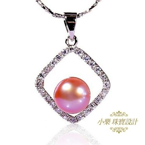 【小樂珠寶】頂級天然珍珠7-8mm項鍊墜鍊