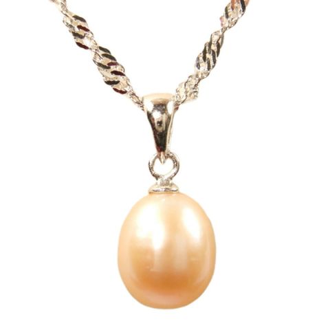 【小樂珠寶】頂級天然珍珠7-8mm項鍊墜鍊