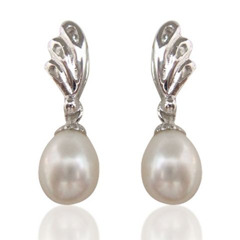 【小樂珠寶】頂級天然珍珠7-8mm耳環