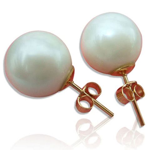 頂級14K金585南洋深海貝珍珠耳環耳針耳貼