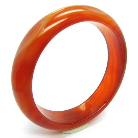 【小樂珠寶】紅瑪瑙冰種正圈手鐲(手圍18.5 號 內徑58.3mm)