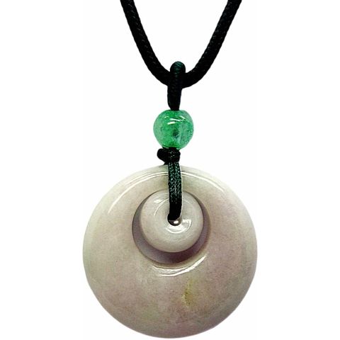 濃紫羅蘭子母大平安扣 天然A貨翡翠墜鍊玉墜子項鍊AA08