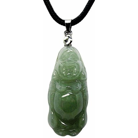 站佛平安透徹 天然A貨翡翠墜鍊玉墜子項鍊H08