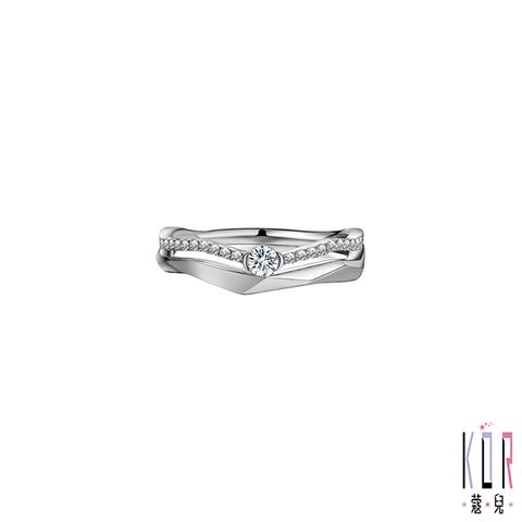 K’OR蔻兒 撥動心弦鑽石/白鋼戒指-女