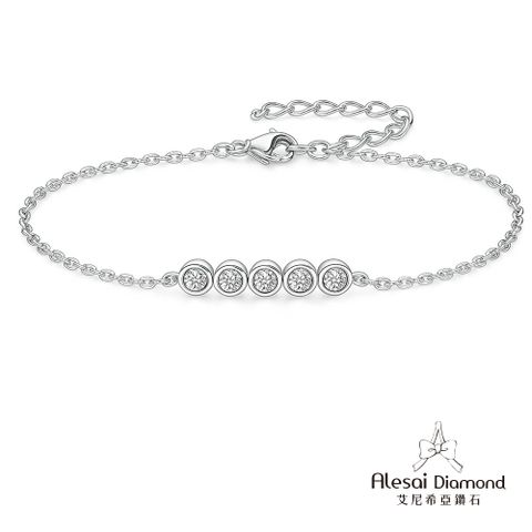 Alesai艾尼希亞鑽石 D/VVS1 3EX車工 培育鑽石手鍊