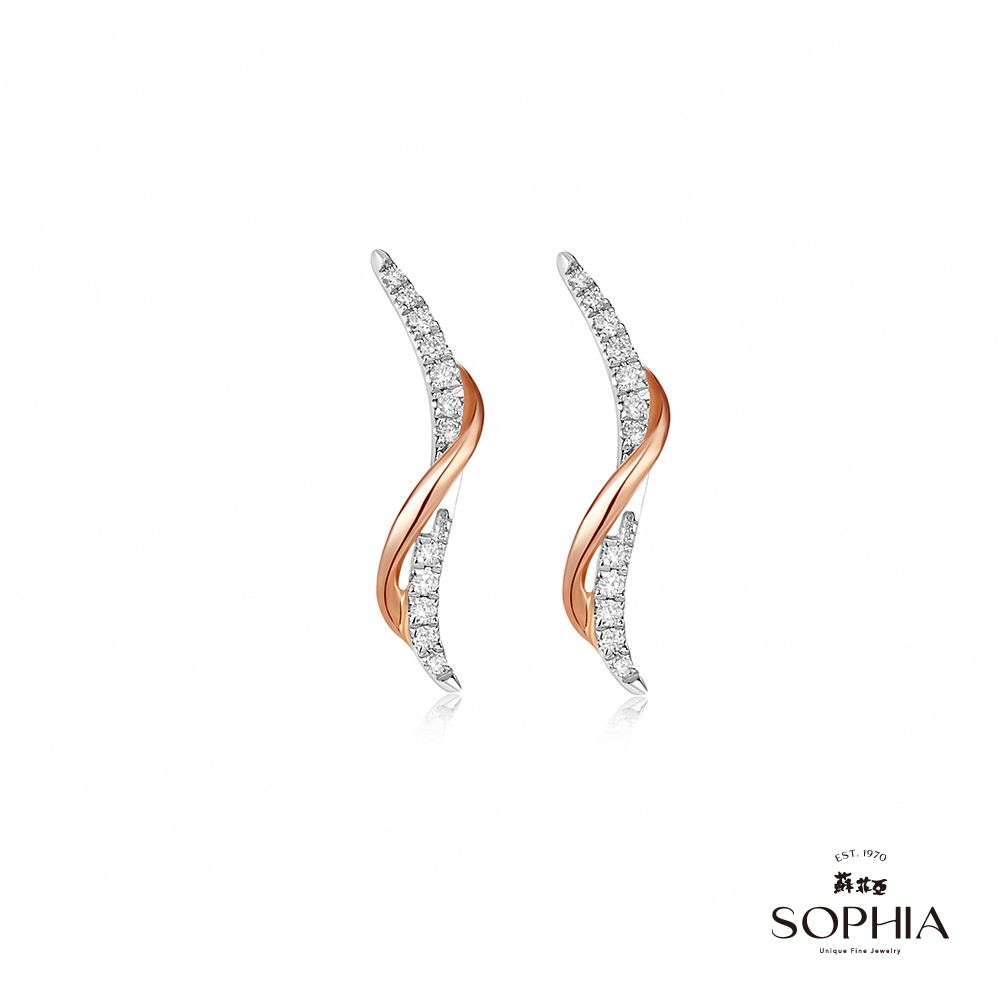 SOPHIA 蘇菲亞  珠寶 - 艾菲絲 14K雙色 鑽石耳環