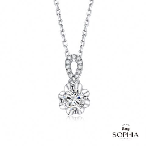 SOPHIA 蘇菲亞珠寶 - 幸福捧花 30分 F/VVS1 18K金 鑽石項鍊