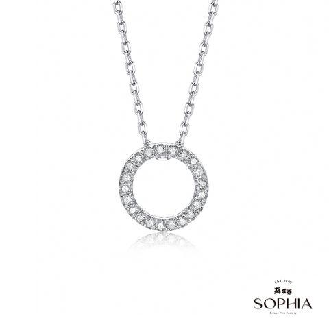 SOPHIA 蘇菲亞珠寶 - 無限愛 14K白金 鑽石項鍊