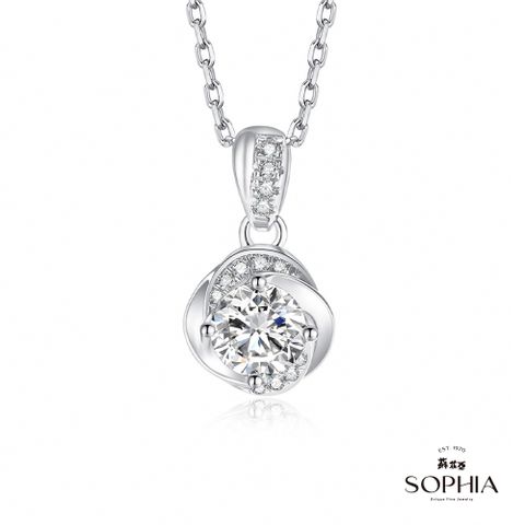 SOPHIA 蘇菲亞珠寶 - 幸福相擁 0.30克拉 18K白金 鑽石項鍊