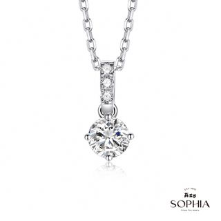 SOPHIA 蘇菲亞珠寶 - 紫薇 0.30克拉 18K白金 鑽石項鍊