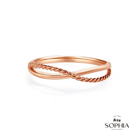 SOPHIA 蘇菲亞 珠寶 - 交織愛情 18K玫瑰金 K金戒指
