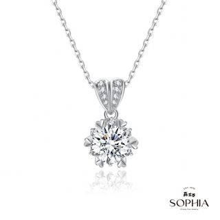 SOPHIA 蘇菲亞珠寶 - 心心相印 1.00克拉 18K白金 鑽石項鍊