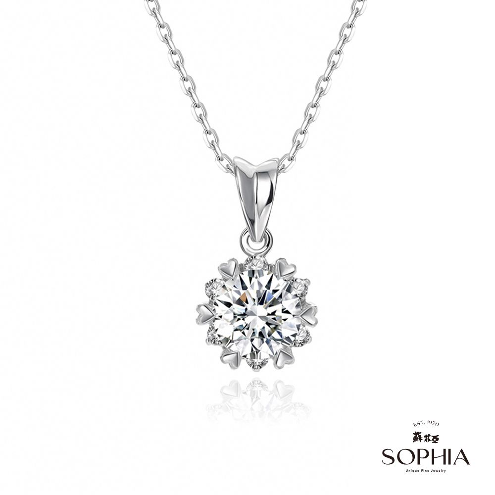 SOPHIA 蘇菲亞珠寶- 費洛拉1.00克拉18K白金鑽石項鍊- PChome 24h購物