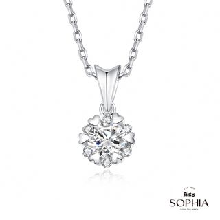 SOPHIA 蘇菲亞珠寶 - 費洛拉 0.30克拉 18K白金 鑽石項鍊