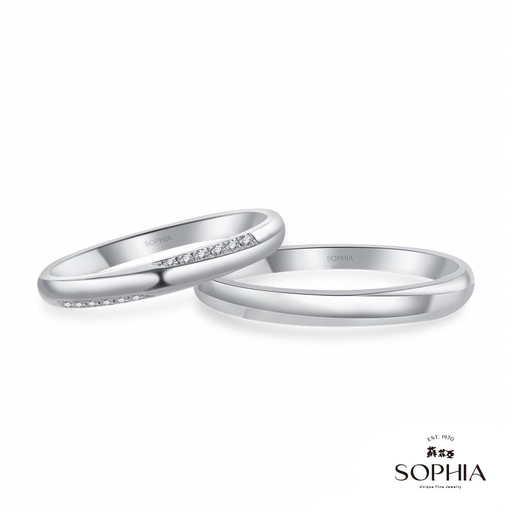 SOPHIA 蘇菲亞  珠寶 - Arlen 亞爾 950鉑金 結婚對戒