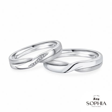 SOPHIA 蘇菲亞 珠寶 - 同心結 950鉑金 結婚對戒