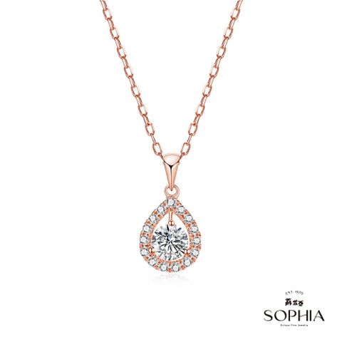 SOPHIA 蘇菲亞珠寶 - 愛洛娜 30分 F/VS2 18K玫瑰金 鑽石項墜