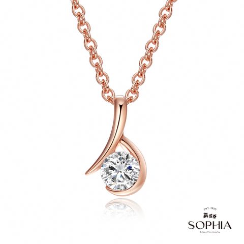 SOPHIA 蘇菲亞珠寶 - 雋永 10分 14K玫瑰金 鑽石項墜