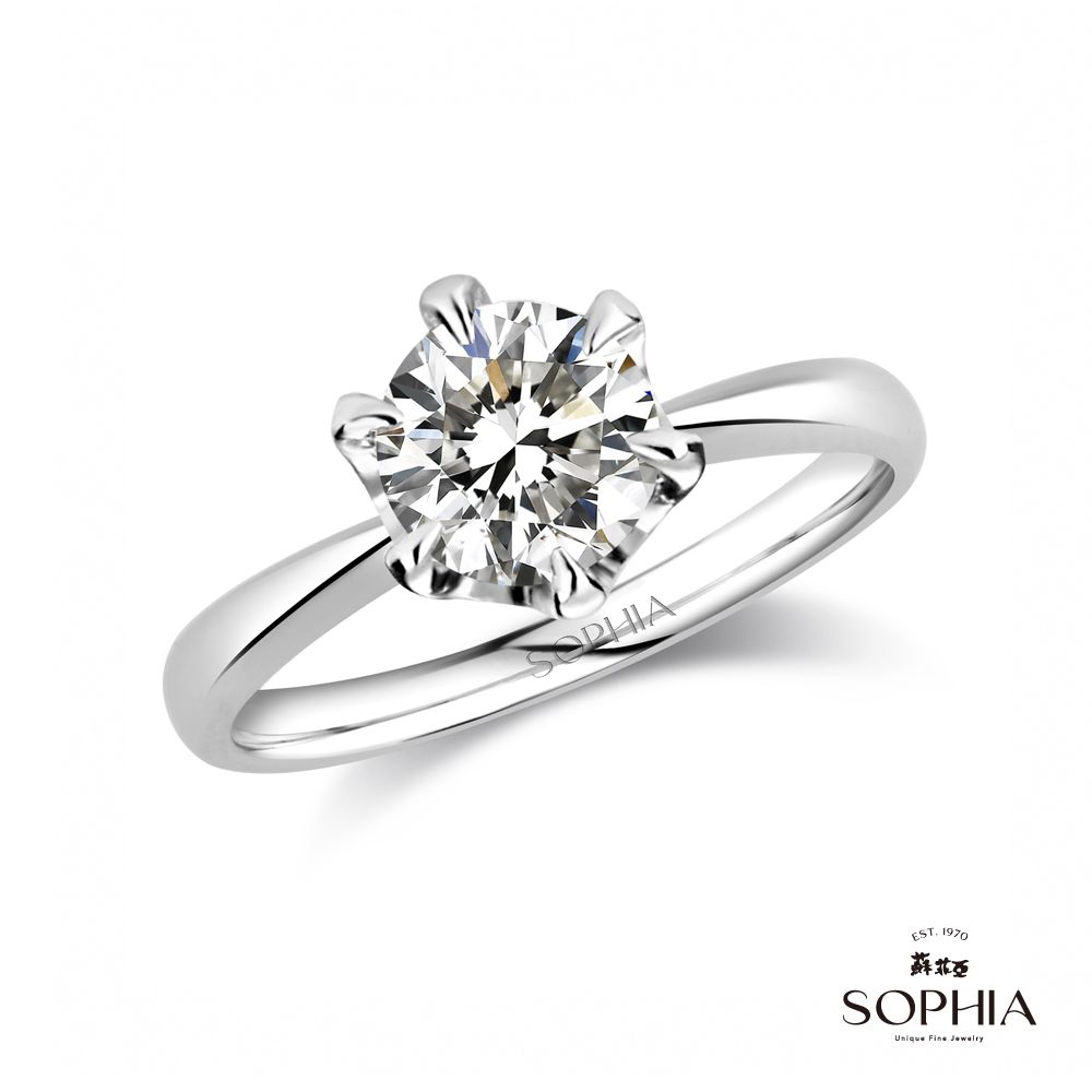 SOPHIA 蘇菲亞  珠寶 - 經典六爪 1.00克拉 F/VVS1 18K金 鑽石戒指