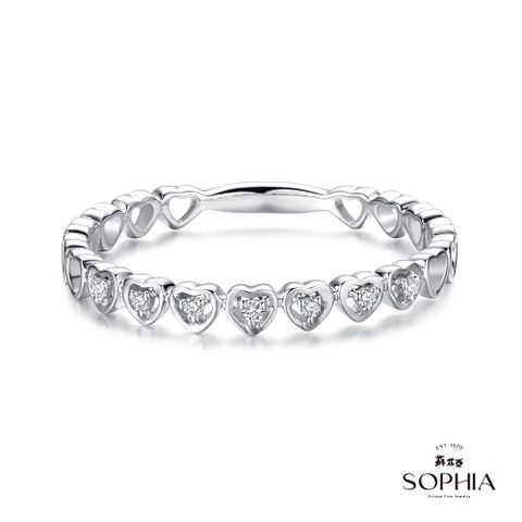 SOPHIA 蘇菲亞珠寶 - 心型鑲鑽 14K金 鑽石戒指