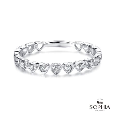 SOPHIA 蘇菲亞 珠寶 - 心型鑲鑽 14K金 鑽石戒指