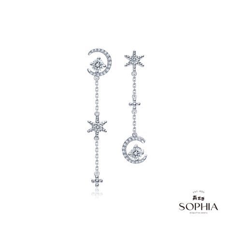 SOPHIA 蘇菲亞珠寶 - 弦月 14K 鑽石耳環