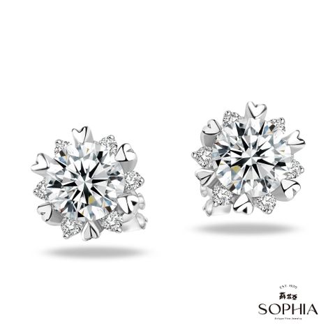 SOPHIA 蘇菲亞珠寶 - 費洛拉 20分 18K金 鑽石耳環