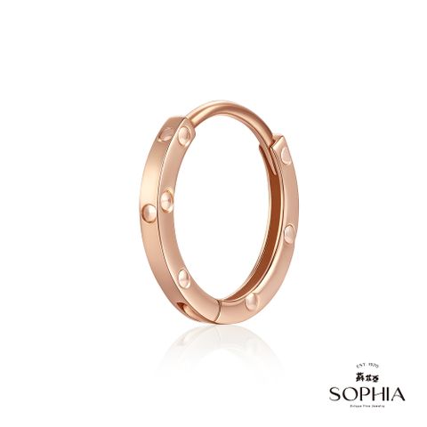 SOPHIA 蘇菲亞珠寶 - 伊甸 18K玫瑰金 單邊 K金耳環