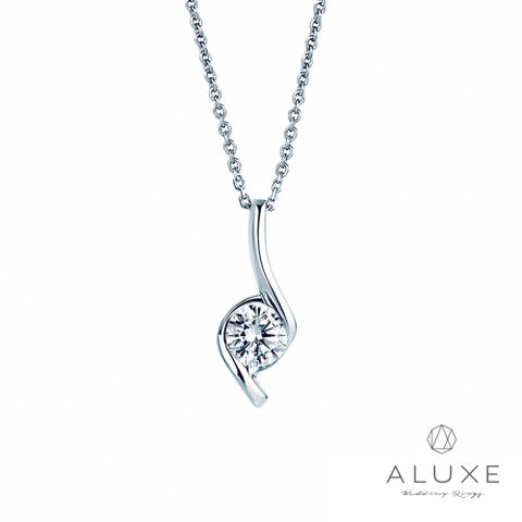 ALUXE 亞立詩 0.30克拉 FVS2 18K金 鑽石項鍊 與你相約 NS0749