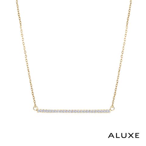 A-LUXE 亞立詩 10K黃金0.15克拉鑽石項鍊
