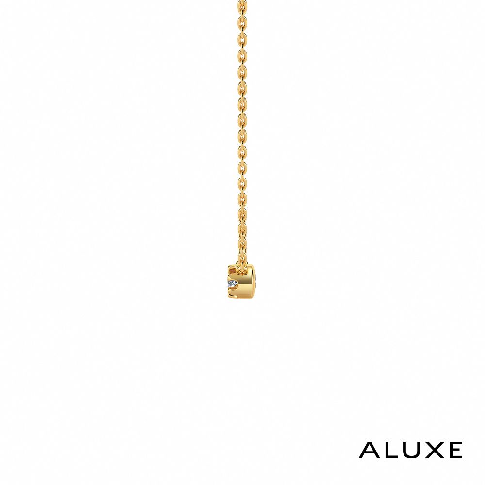 ALUXE 亞立詩 10K金 鑽石項鍊 純愛之心 心形 NN0003