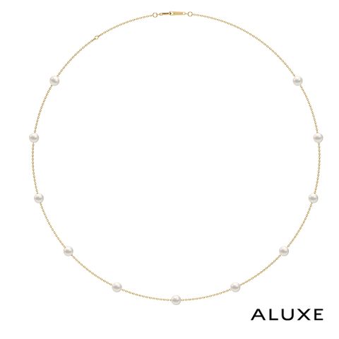 A-LUXE 亞立詩 10K金 淡水珍珠 圓舞曲項鍊 珍愛系列 Be Loved NN0133