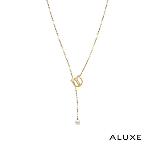 ALUXE 亞立詩 10K金 勇氣 垂墜兩戴 珍珠項鍊 NN0208