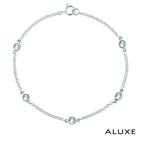 ALUXE亞立詩 18K金0.15克拉鑽石手鍊