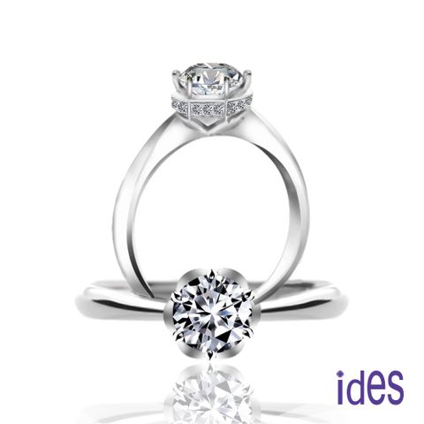 ides愛蒂思 GIA 1.01克拉F/VS1八心八箭3EX完美車工鑽石戒指