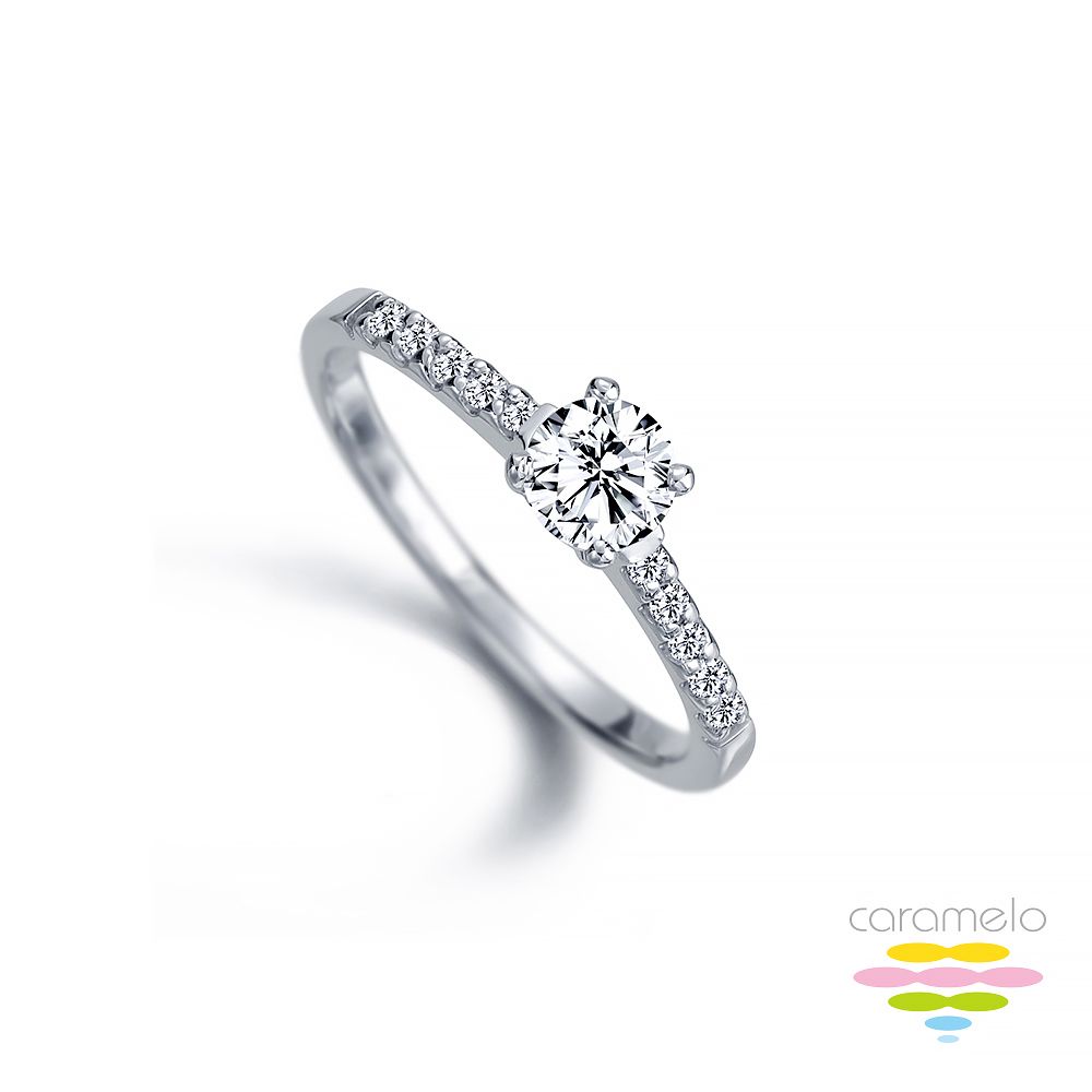 Caramelo 彩糖鑽工坊 彩糖 30分 F/VS2 3EX 18K 鑽戒結婚戒&求婚戒