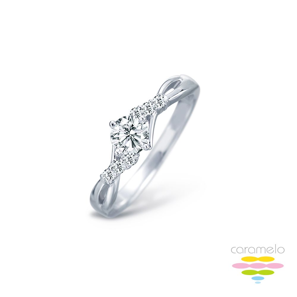 Caramelo 彩糖鑽工坊 彩糖 30分 F/VS2 3EX 18K 鑽戒結婚戒&求婚戒