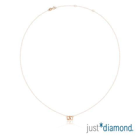 Just Diamond 鎮金店 情花相扣 18K玫瑰金項鍊(網路限定)