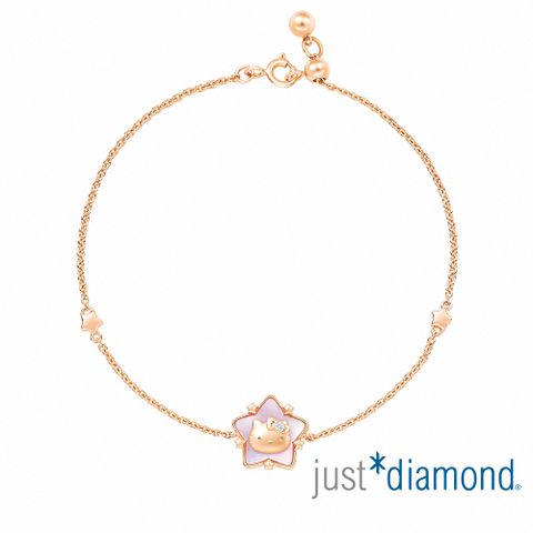 【Just Diamond】Hello Kitty讓愛轉動 鑽石手鍊