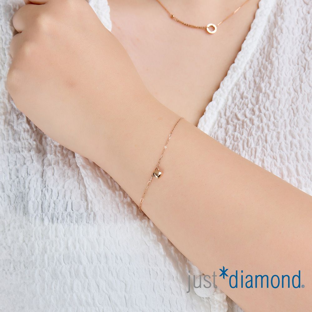 Just Diamond 鎮金店 炙熱之心 18K玫瑰金手鍊(網路限定)