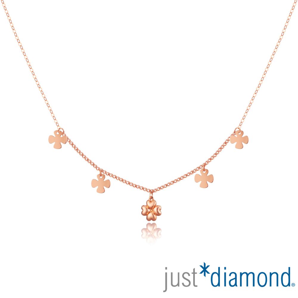 Just Diamond 鎮金店 幸運之葉 18K玫瑰金項鍊(網路限定)