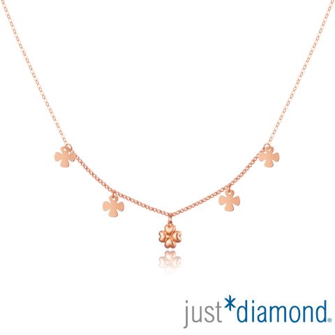 【Just Diamond】幸運之葉  18K玫瑰金項鍊(網路限定)
