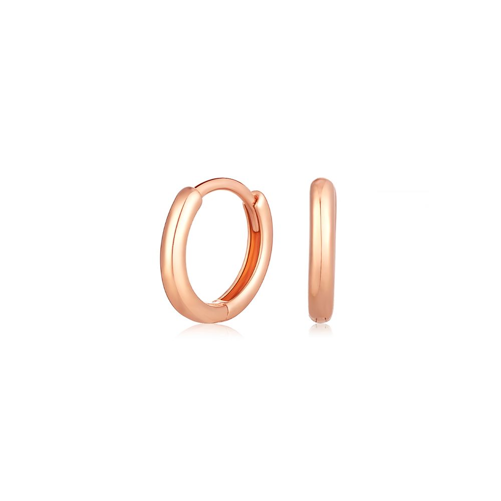 Just Diamond 鎮金店 簡約光華(大) 18K玫瑰金耳環(網路限定)