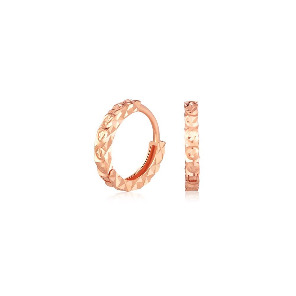 Just Diamond 鎮金店 印記之美(大) 18K玫瑰金耳環(網路限定)