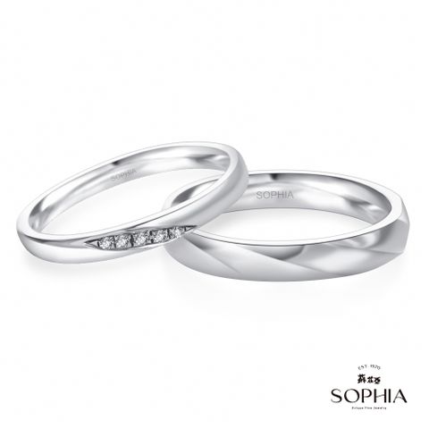 SOPHIA 蘇菲亞 珠寶 - 月桂之戀 950鉑金 結婚對戒