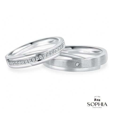 SOPHIA 蘇菲亞 珠寶 - 愛情華爾滋 950鉑金 結婚對戒