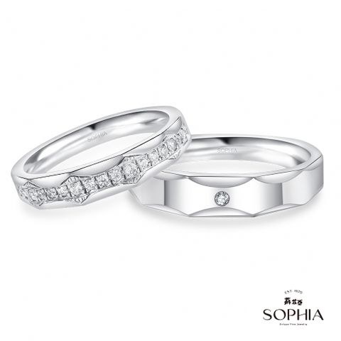 SOPHIA 蘇菲亞 珠寶 - 愛語 950鉑金 結婚對戒