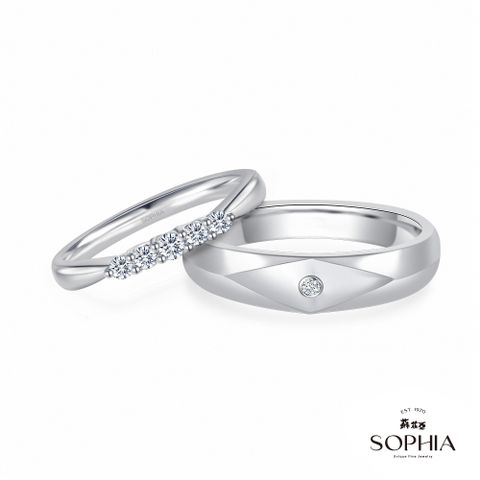 SOPHIA 蘇菲亞 珠寶 - 築戀 950鉑金 結婚對戒