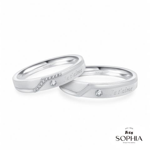 SOPHIA 蘇菲亞 珠寶 - 紅毯 950鉑金 結婚對戒