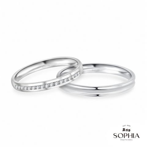 SOPHIA 蘇菲亞 珠寶 - Verna薇娜 950鉑金 結婚對戒